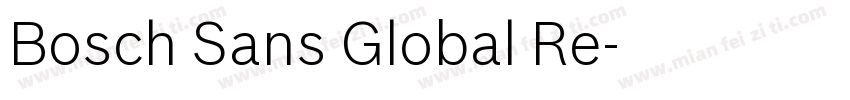 Bosch Sans Global Re字体转换